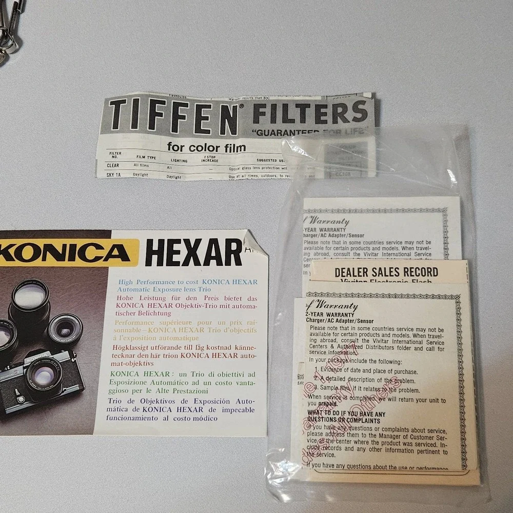 Konica TC 35mm Camera W/ Hexanon 55mm Haze 1 w/ Extras Untested